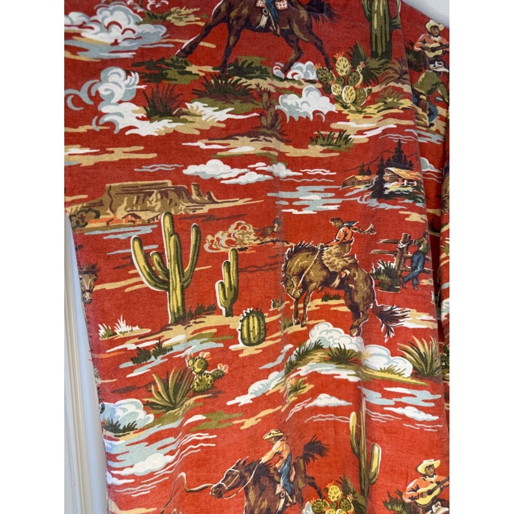 Western Desert Duster Kimono Jacket Cowboy Cactus Print Southwestern Boho - Picture 7 of 10